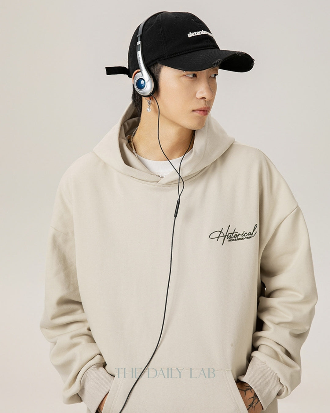Historical 400G Vintage Heavyweight Hoodie in Beige