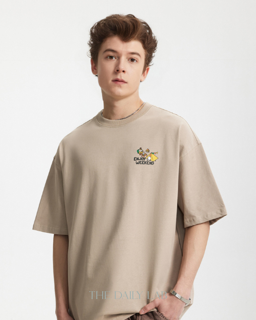 Enjoy Your Weekend Tee in Khaki