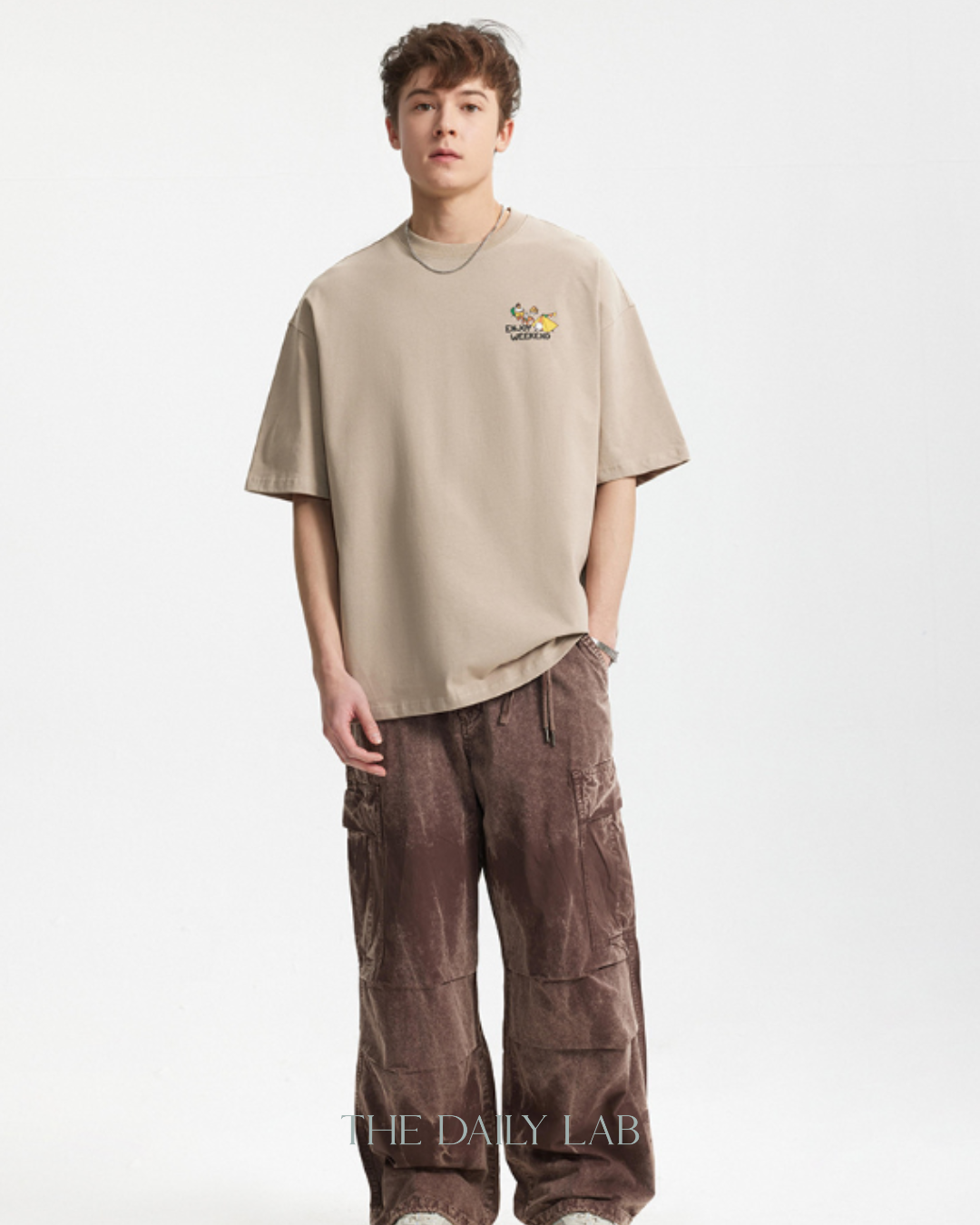 Enjoy Your Weekend Tee in Khaki