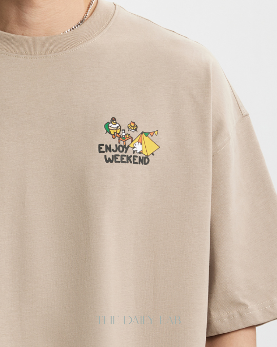 Enjoy Your Weekend Tee in Khaki