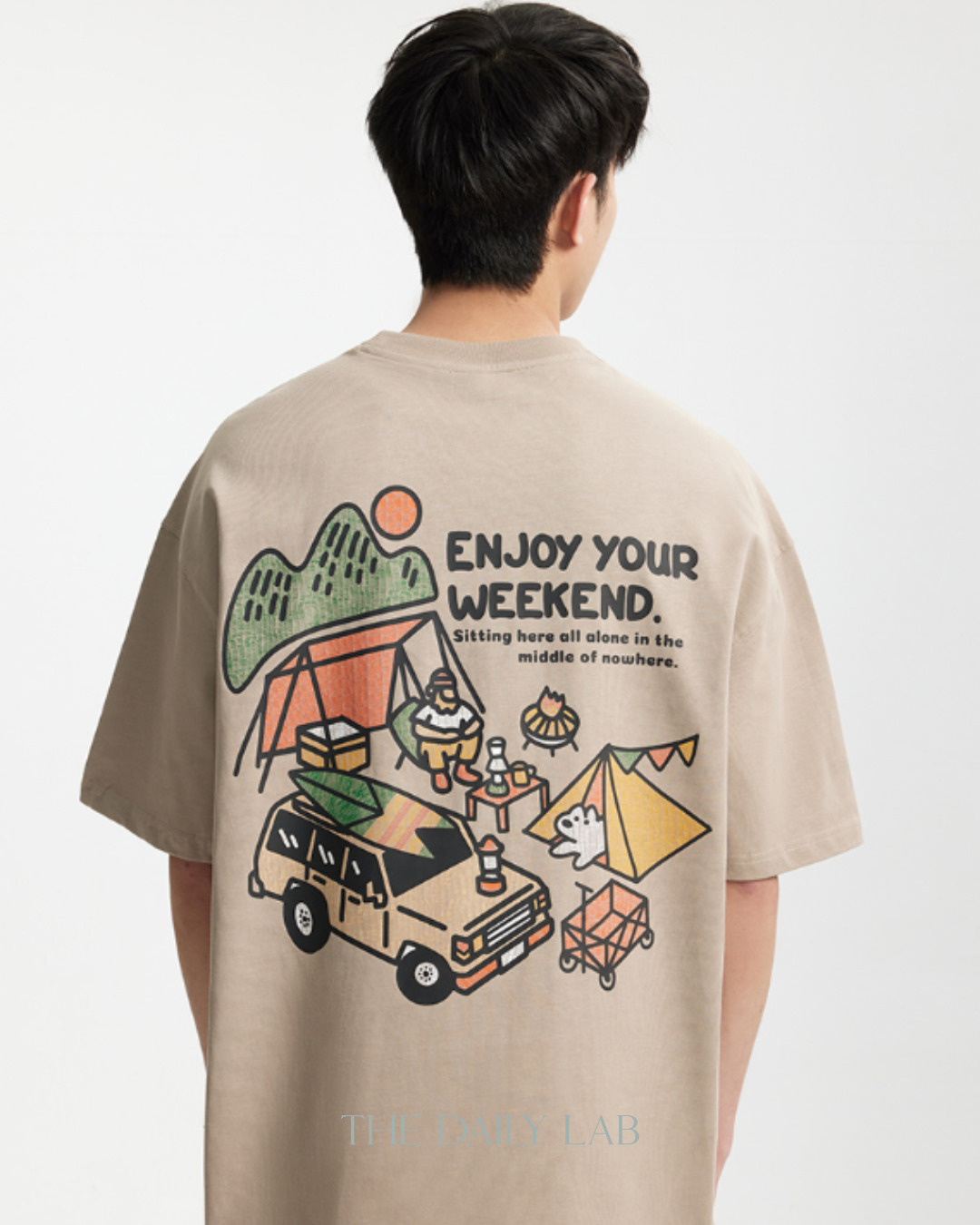 Enjoy Your Weekend Tee in Khaki