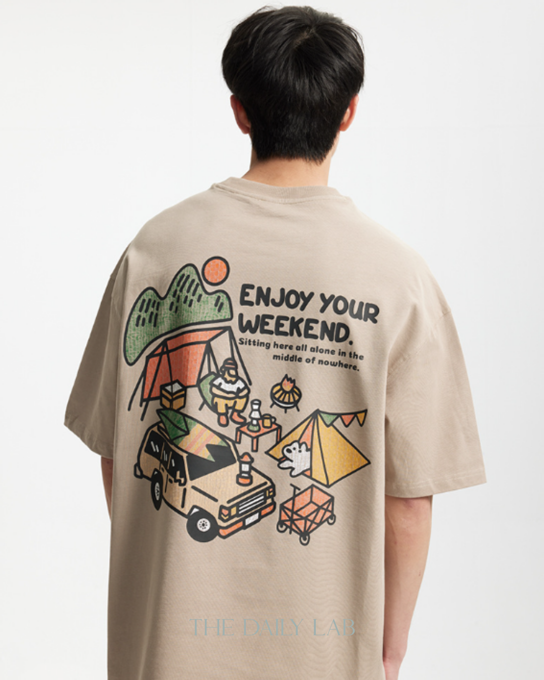Enjoy Your Weekend Tee in Khaki