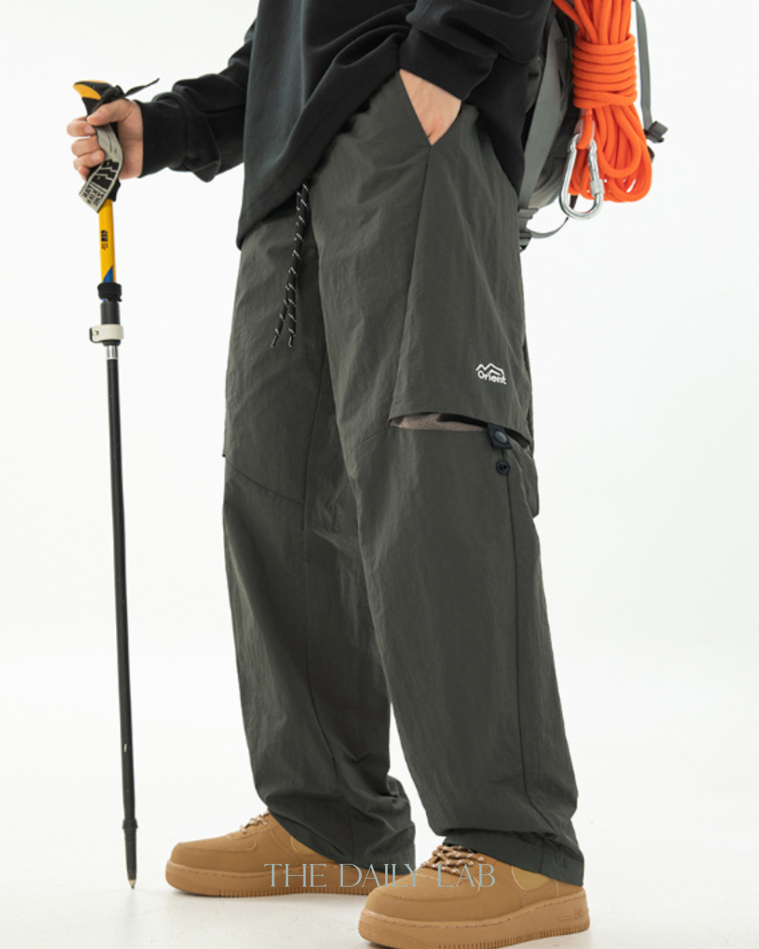 Orient Nylon Cargo Pants in Dark Green
