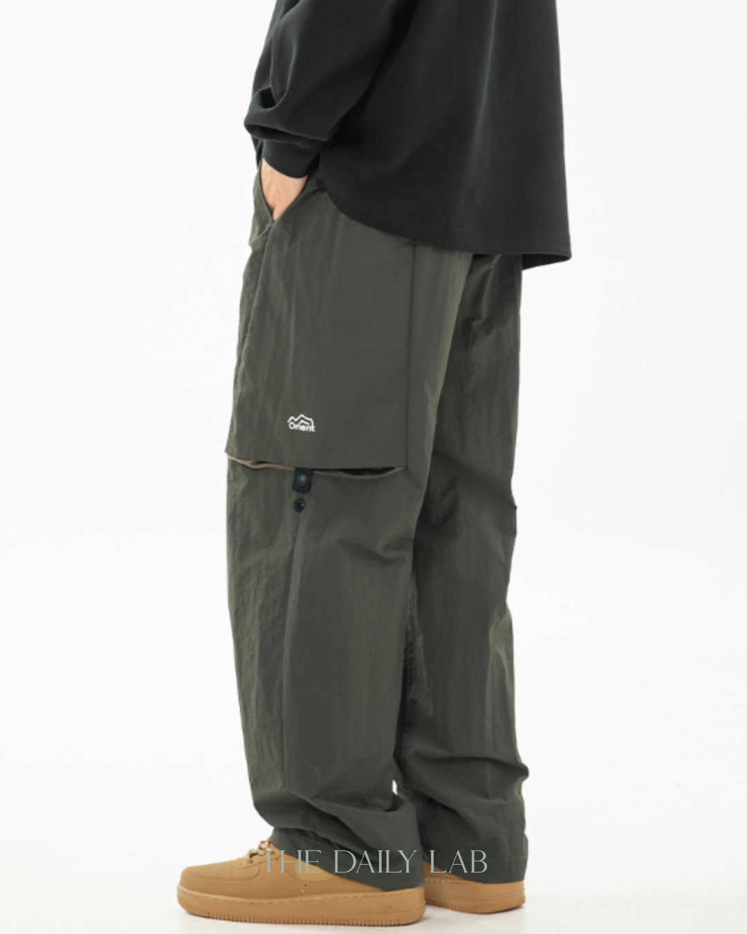 Orient Nylon Cargo Pants in Dark Green