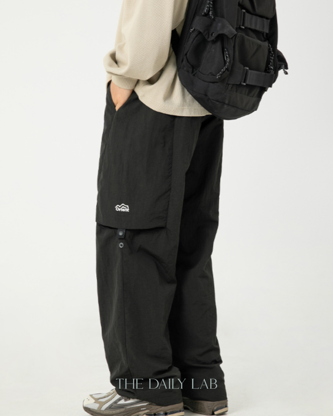 Orient Nylon Cargo Pants in Black