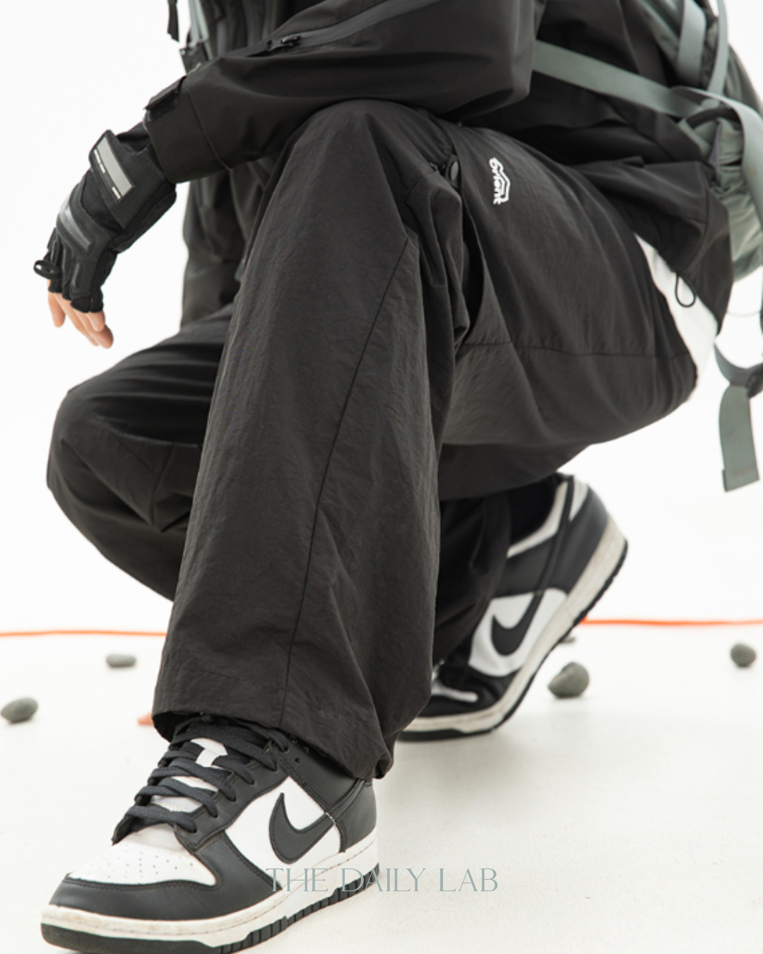 Orient Nylon Cargo Pants in Black