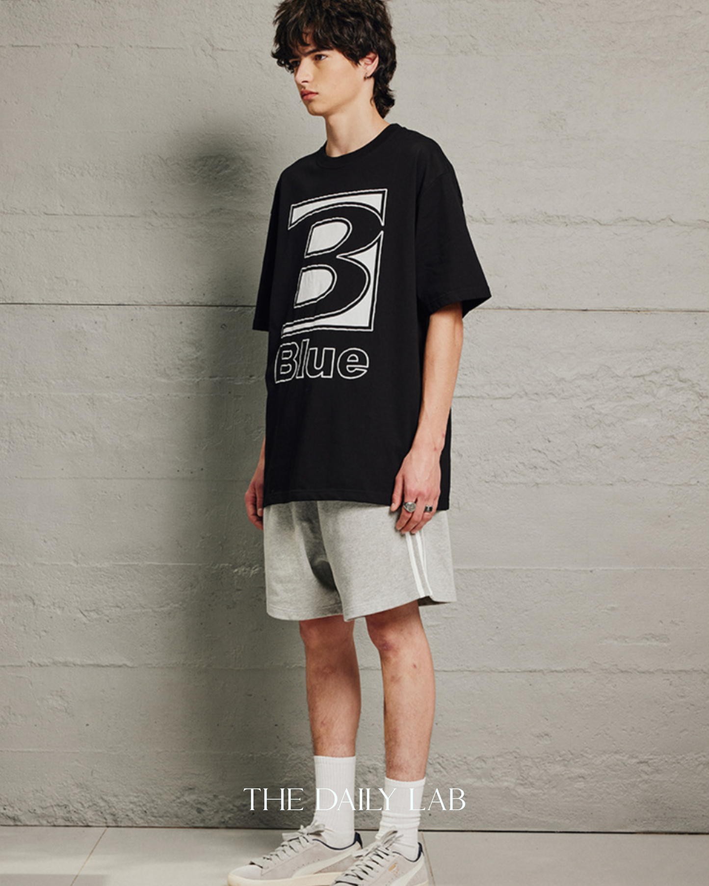 250G BLUE Oversized Shirt in Black