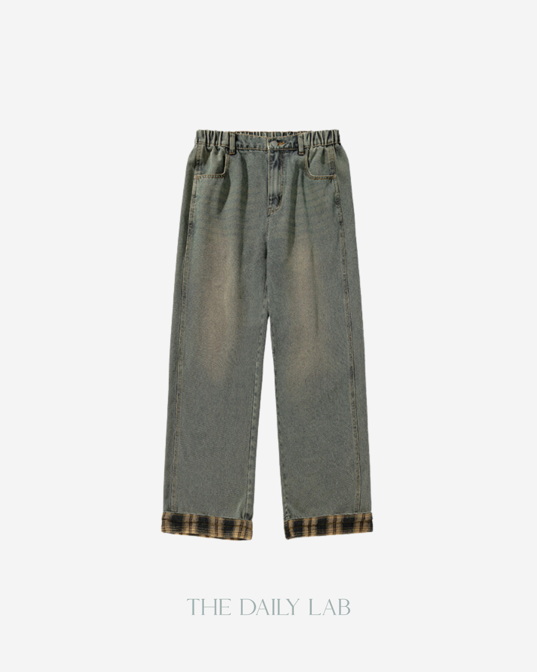 Urban Patchwork Relaxed Jeans in Blue