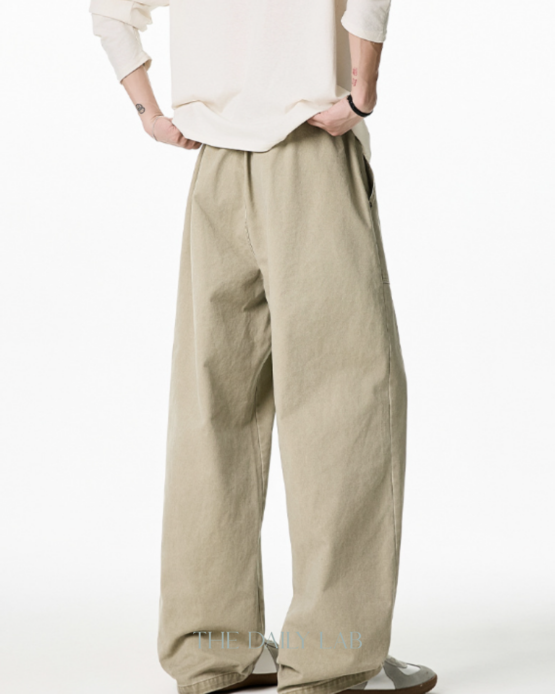 Vintage Workwear Washed Cargo Pants in Khaki