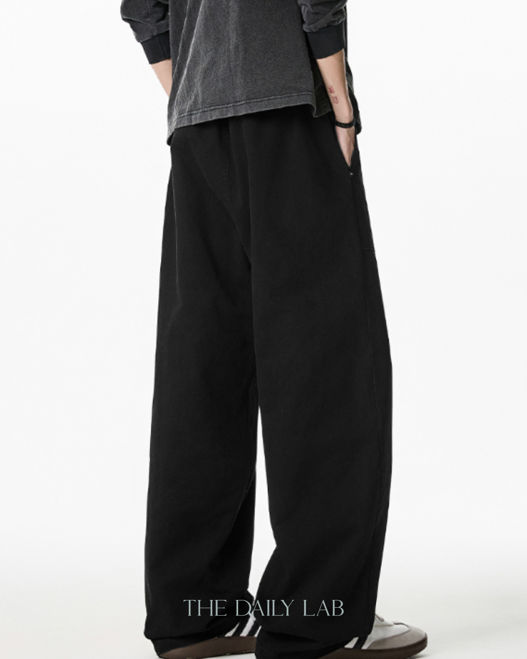 Vintage Workwear Washed Cargo Pants in Black
