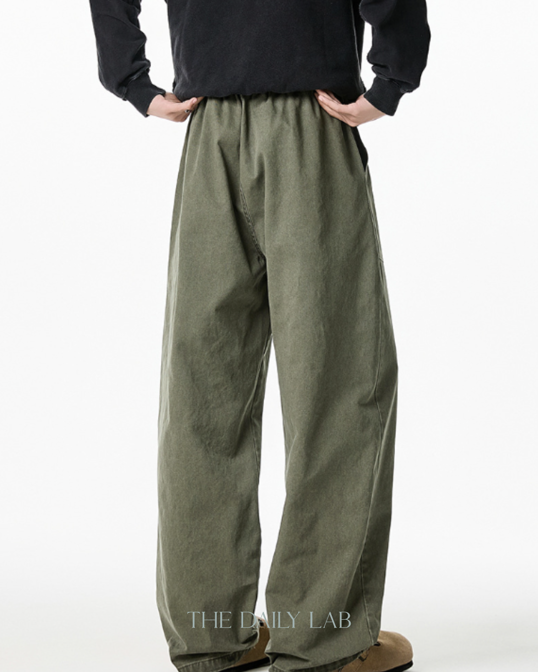 Vintage Workwear Washed Cargo Pants in Washed Green