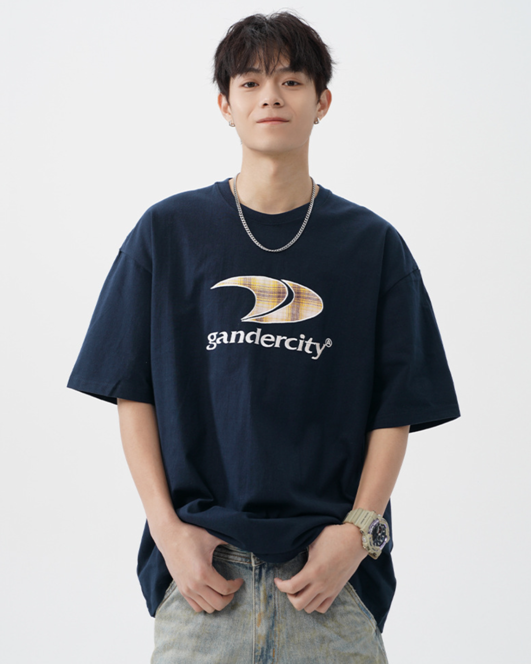 Gander Cotton Tee in Navy (In-Stock)