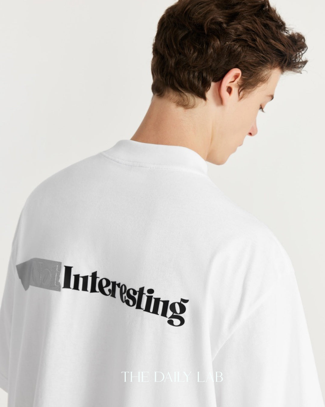 Not Interesting Loose Tee in White