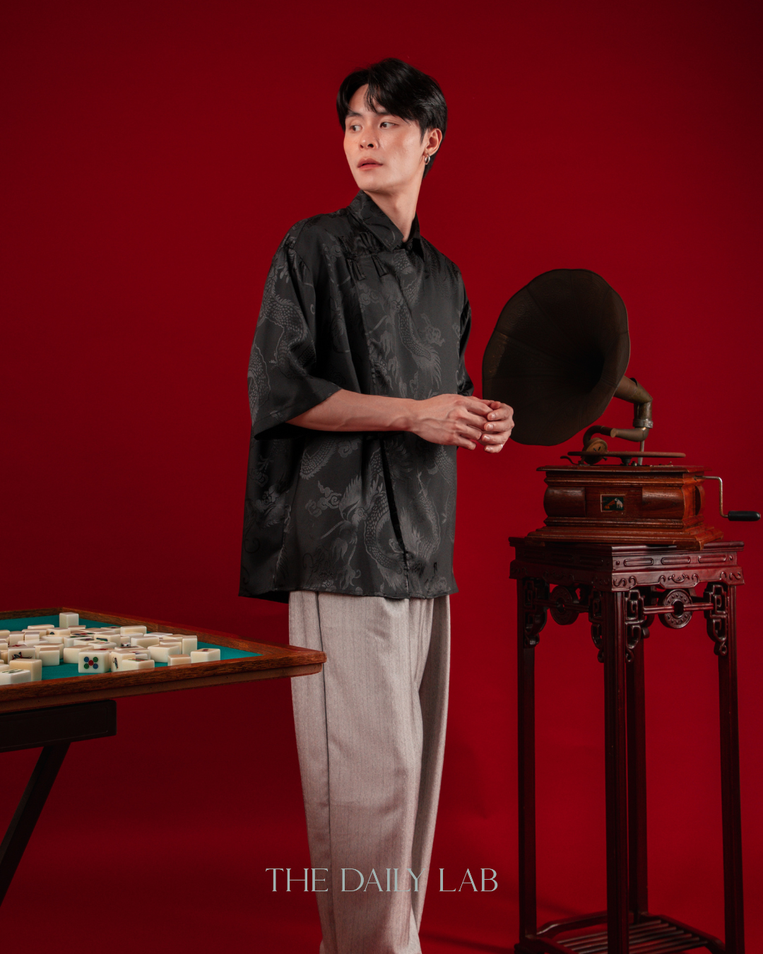 Shadow Dragon Tang Shirt in Black