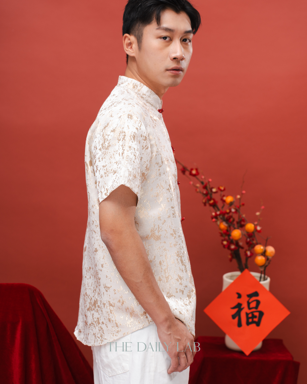 Cloud Embroidery Tang Shirt