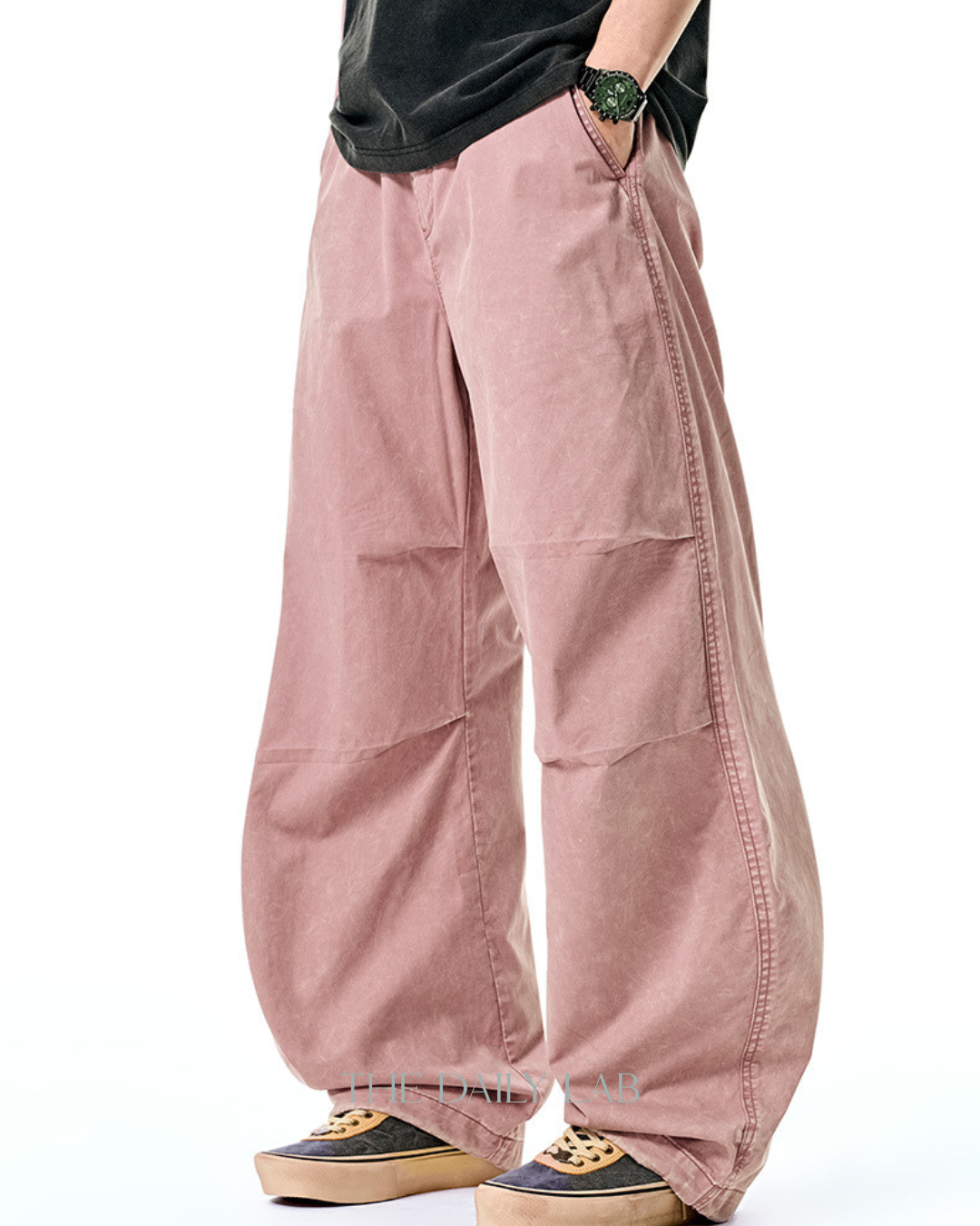Heritage Drape Cargo Pants in Pink