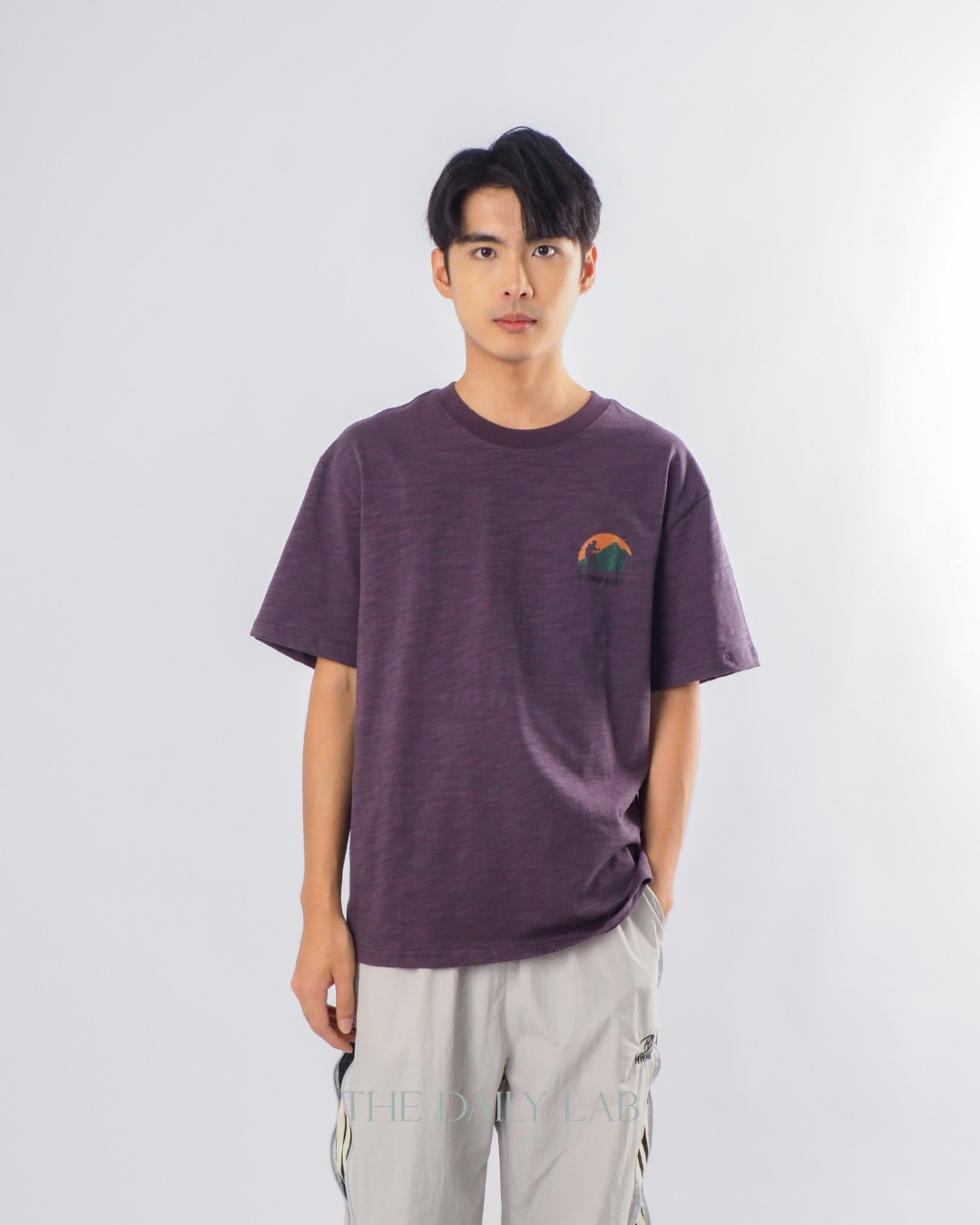 Trendy Striped Paratrooper Pants in Grey