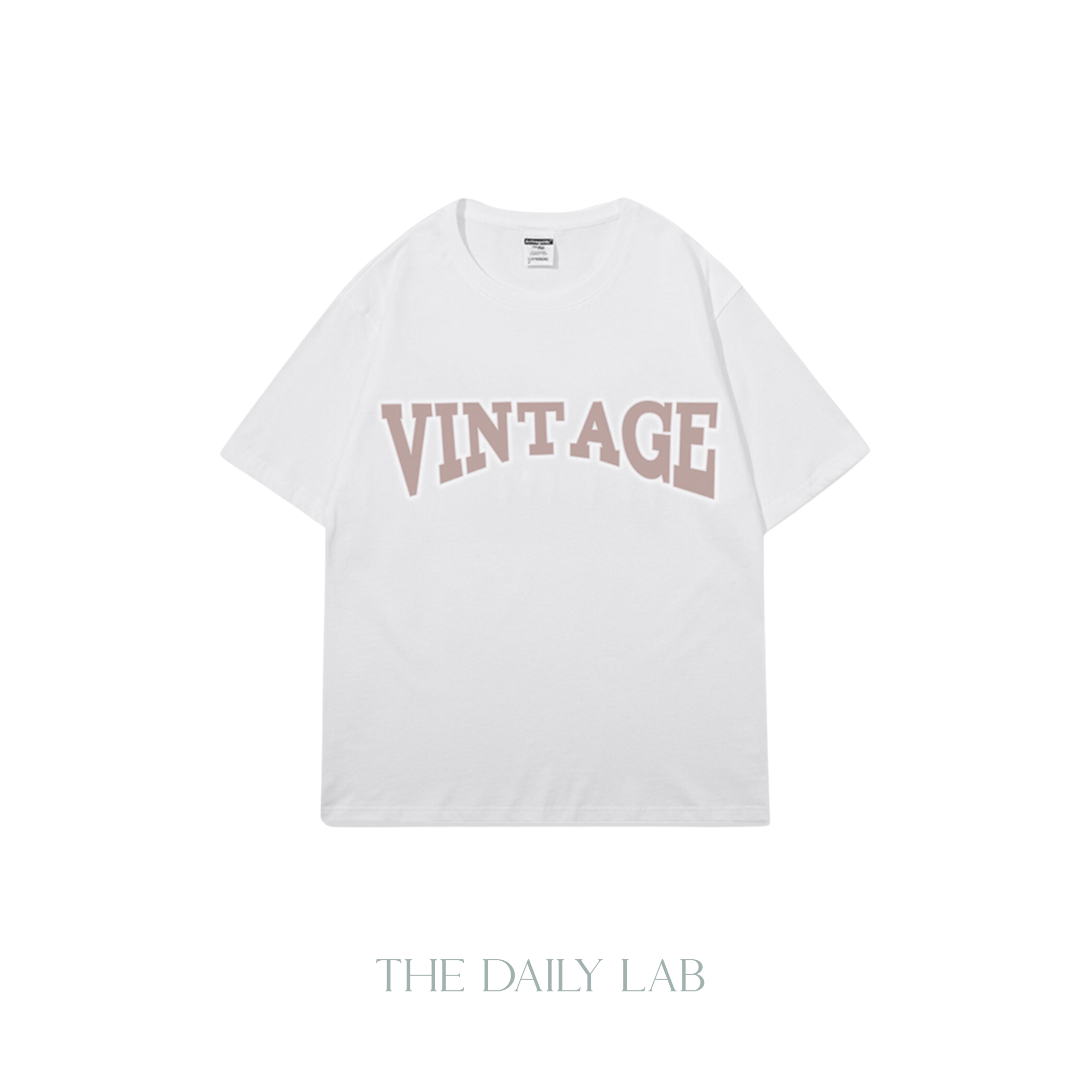 Vintage Oversized Crew Neck Cotton Tee