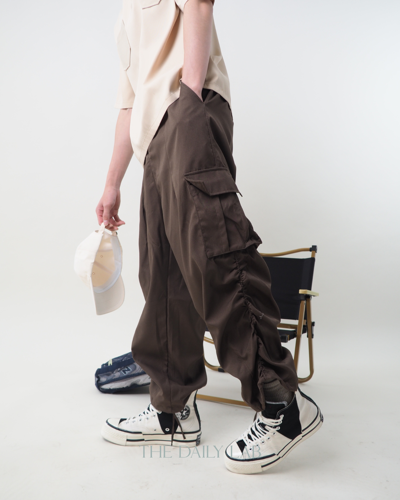Vintage Ruffled Cargo Pants