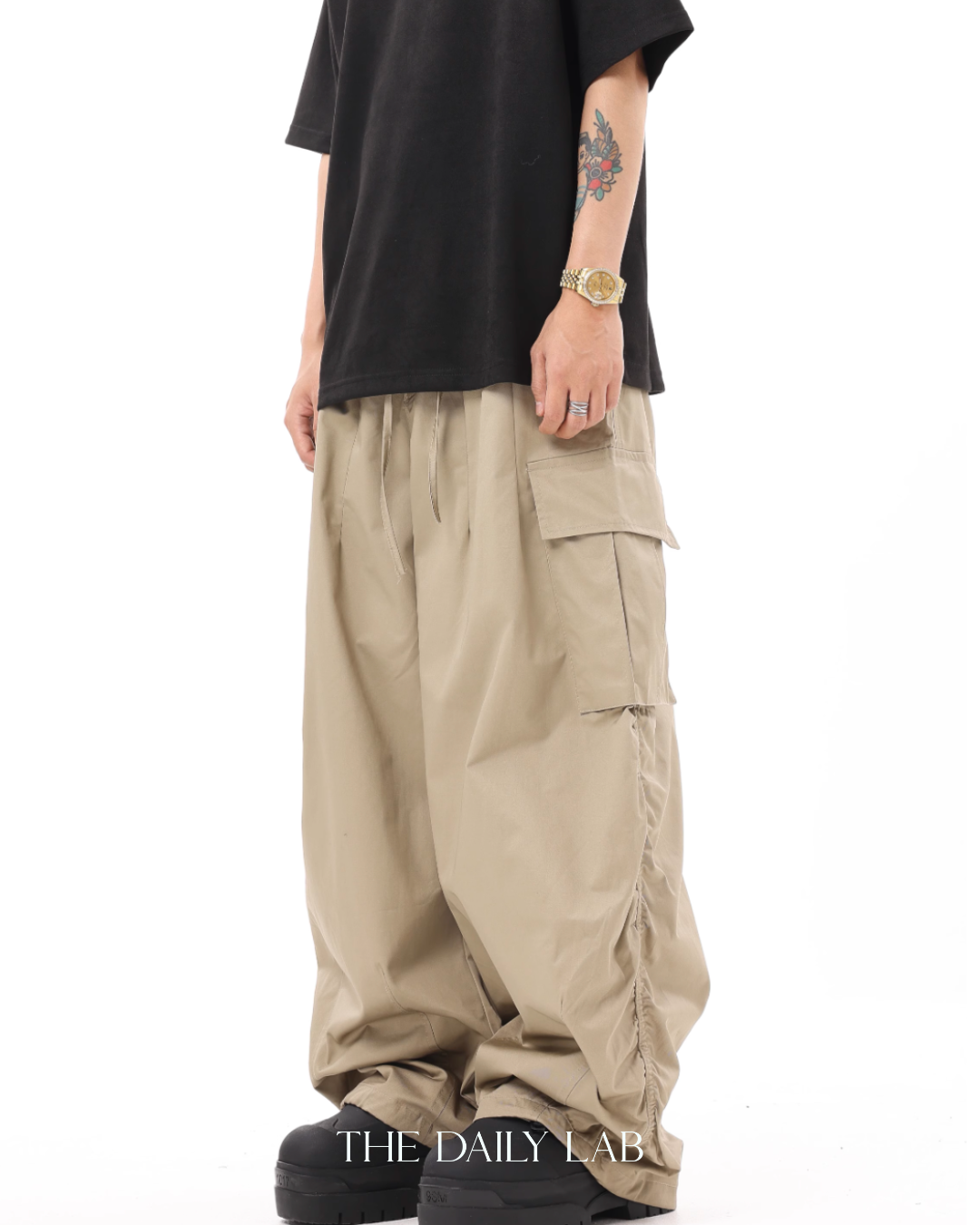 Vintage Ruffled Cargo Pants