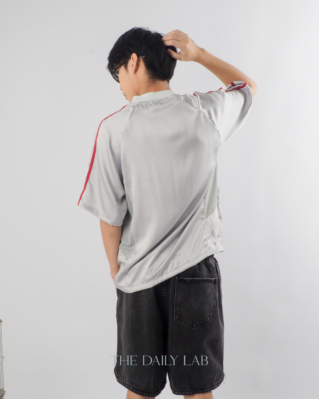American Vintage Football Tee in Grey