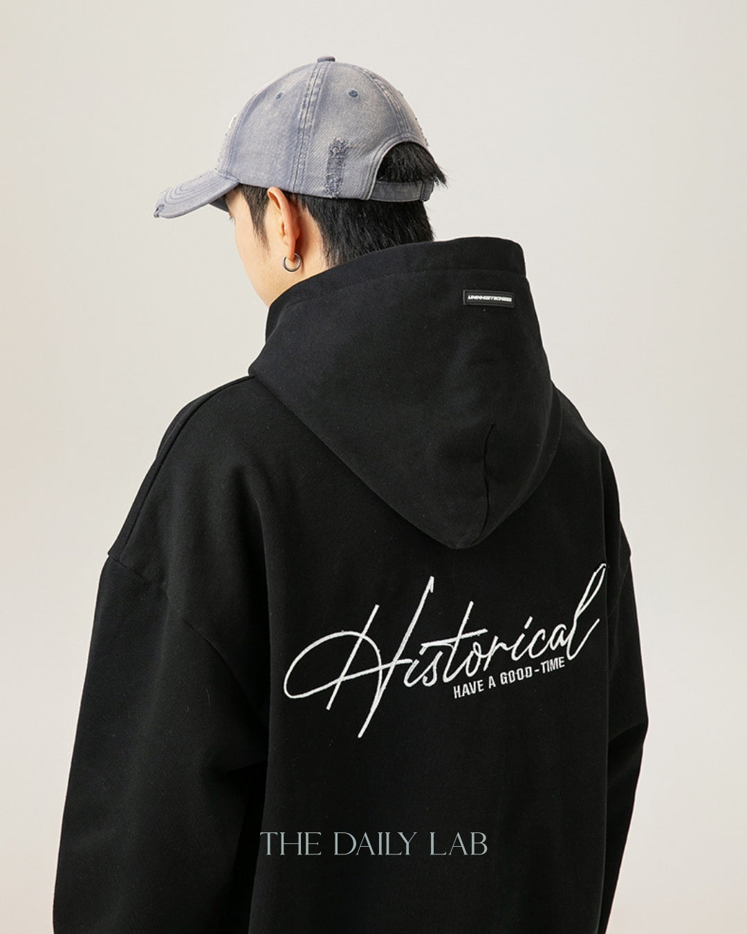Historical 400G Vintage Heavyweight Hoodie in Black