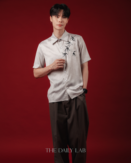 Embroidery Bamboo Overshirt