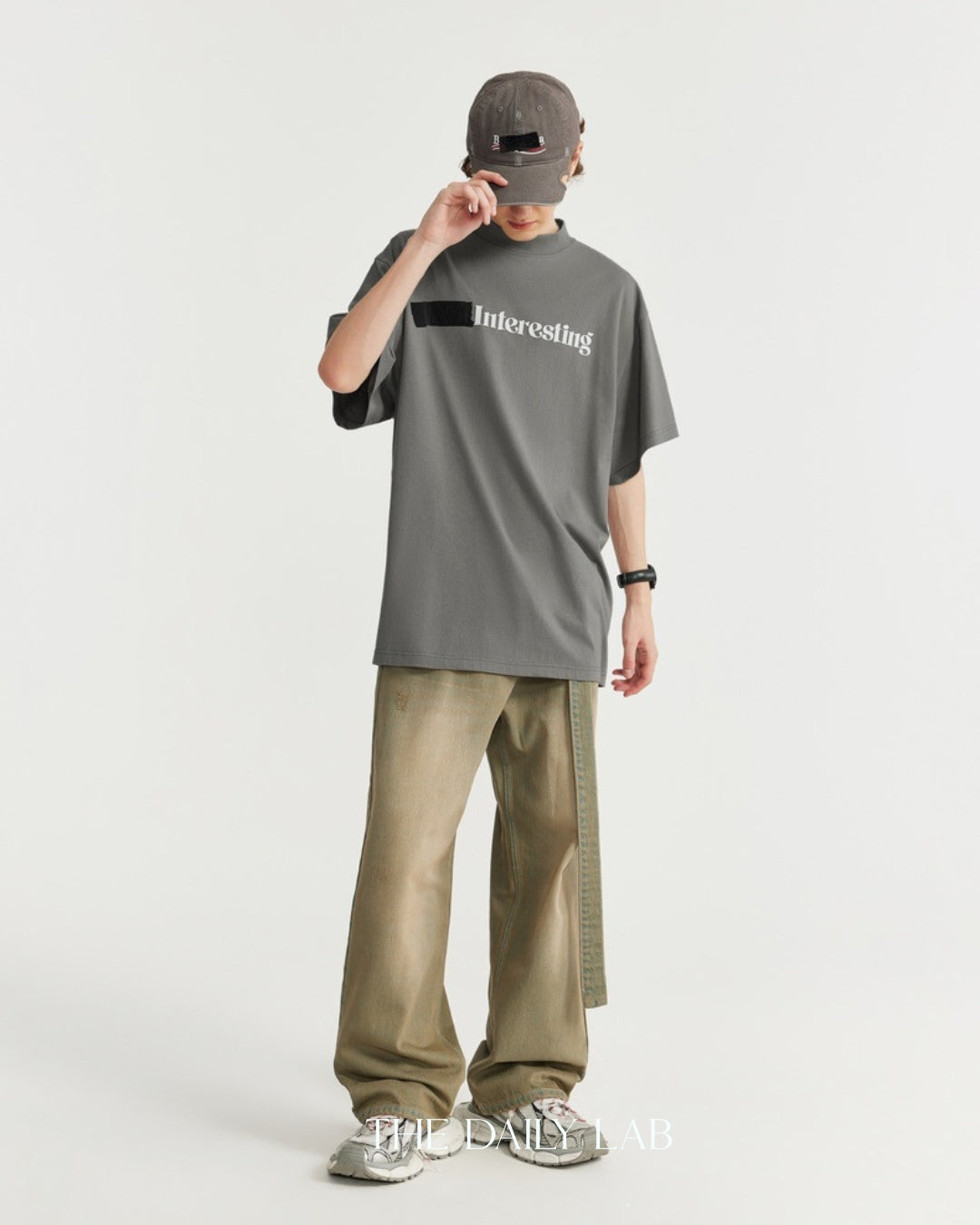 Not Interesting Loose Tee in Grey