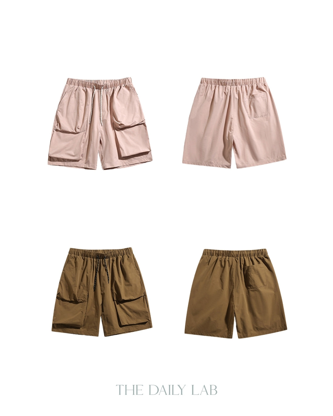 Large Pocket Cargo Shorts in Pink