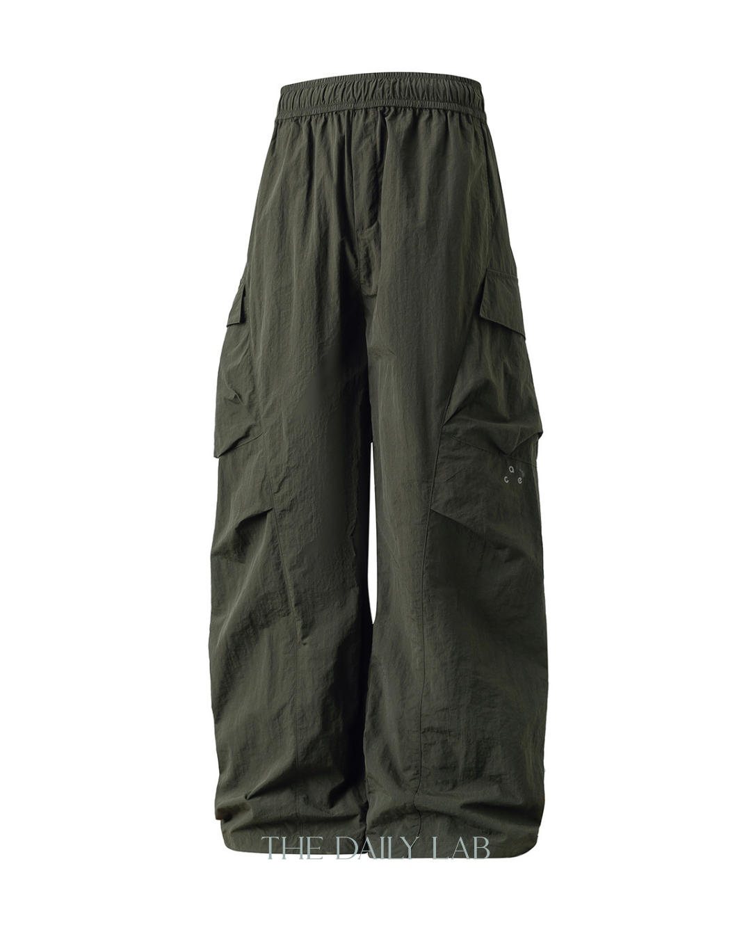 Water-resistant Outdoor Cargo Paratrooper Pants In Gray Green