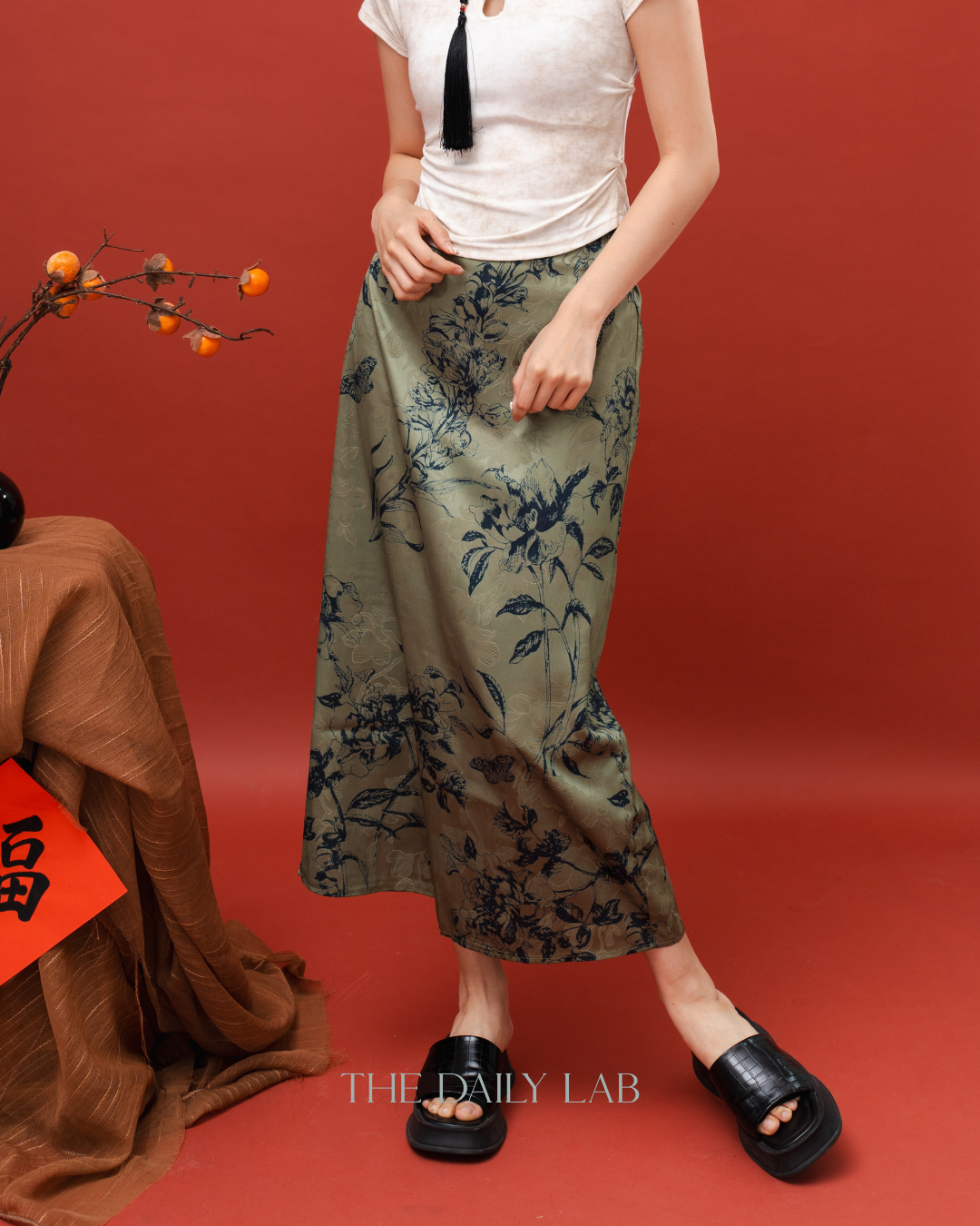Retro Oriental Long Skirt