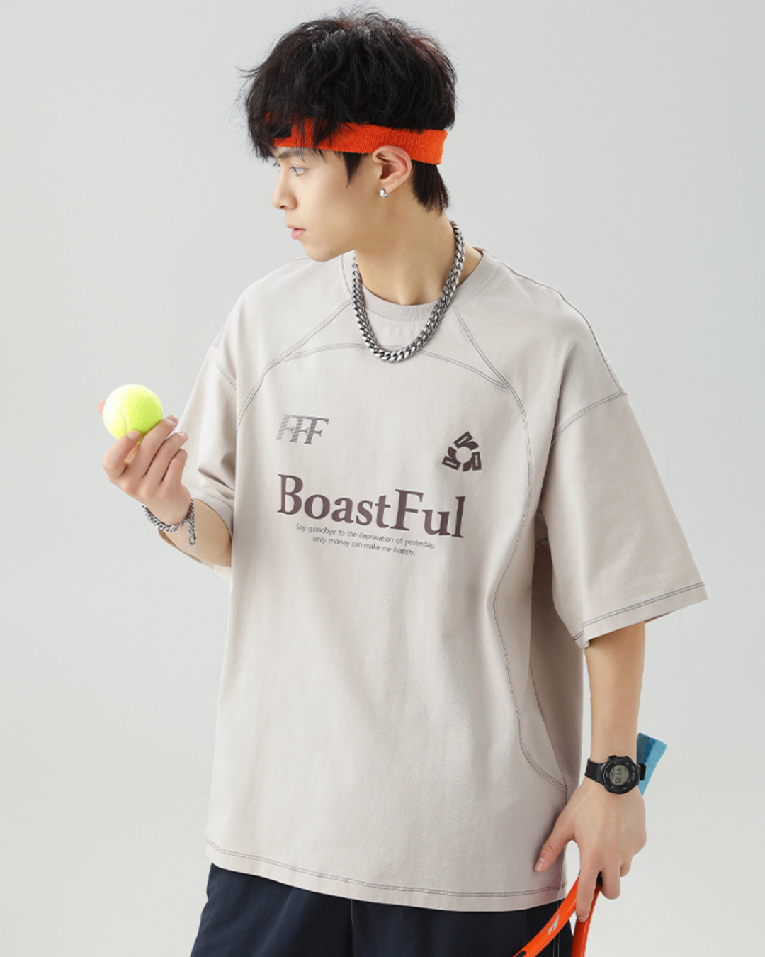 Boastful Cotton Tee in Khaki