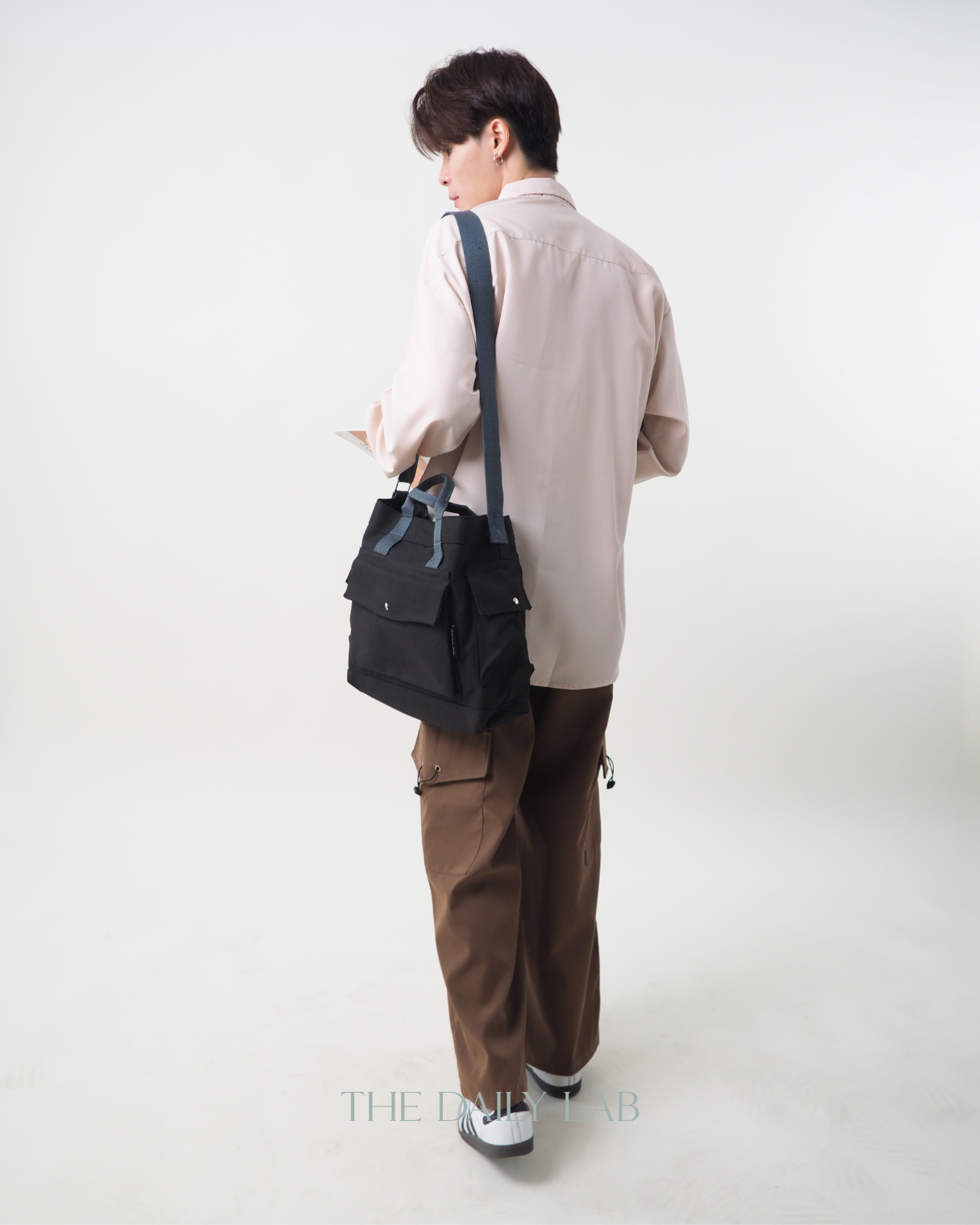 Buttoned Oversized Shirt in Beige