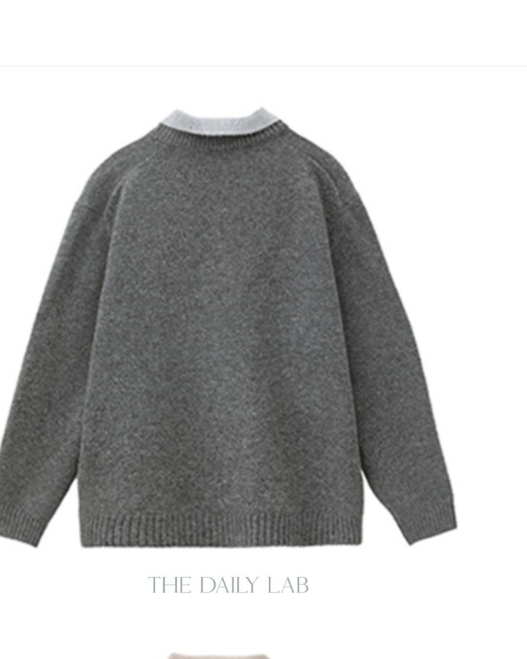 Vintage Lapel Knit Sweater Jacket in Grey