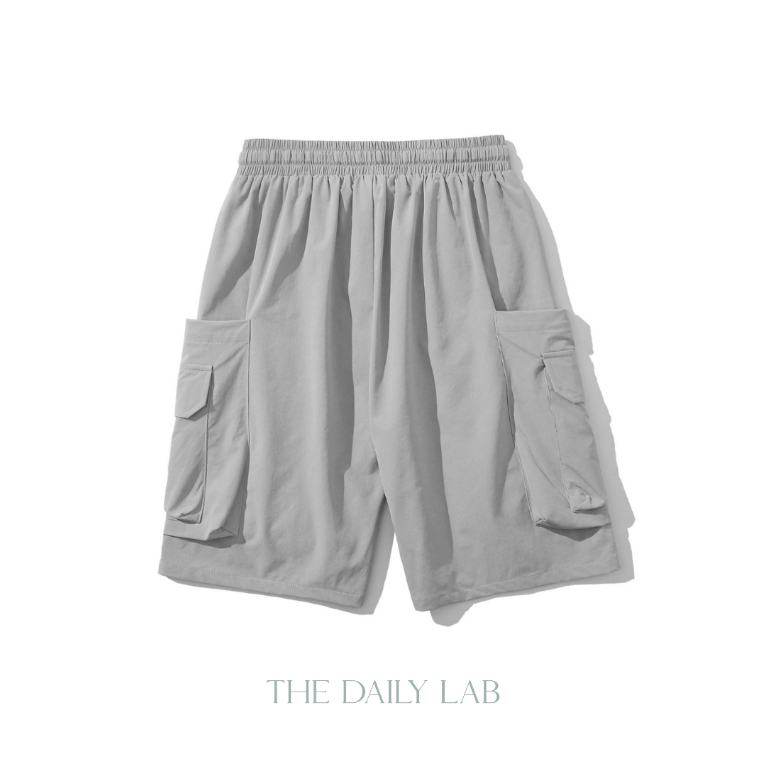 Cargo Drawstring Pants in Grey (Size L)