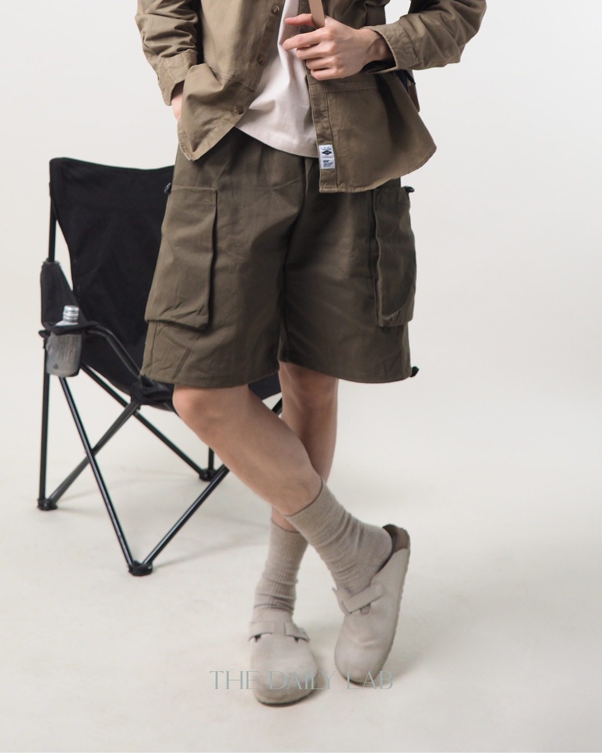Cargo Pocketed Shorts in Army Green