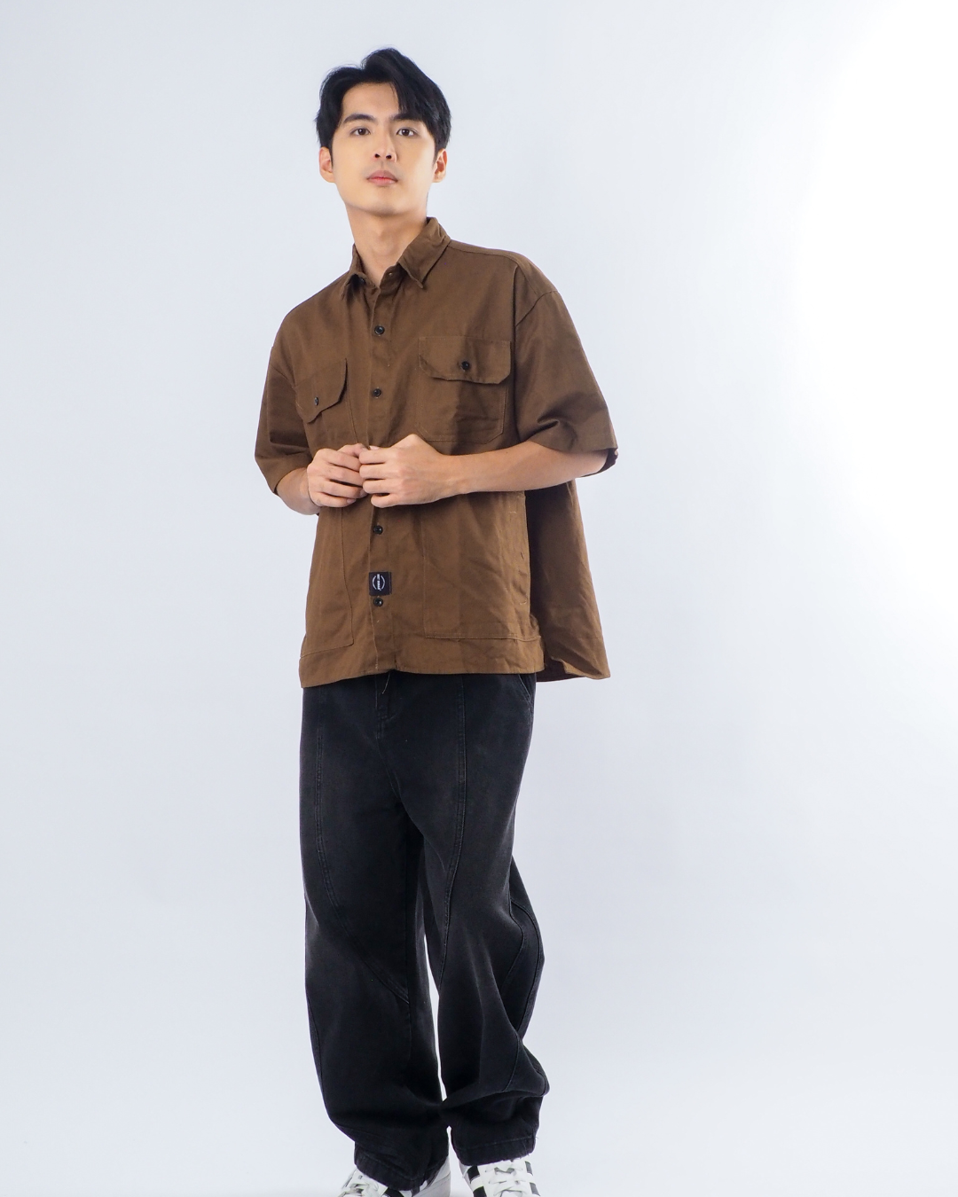 Japanese Vintage Plaid Denim Shirt