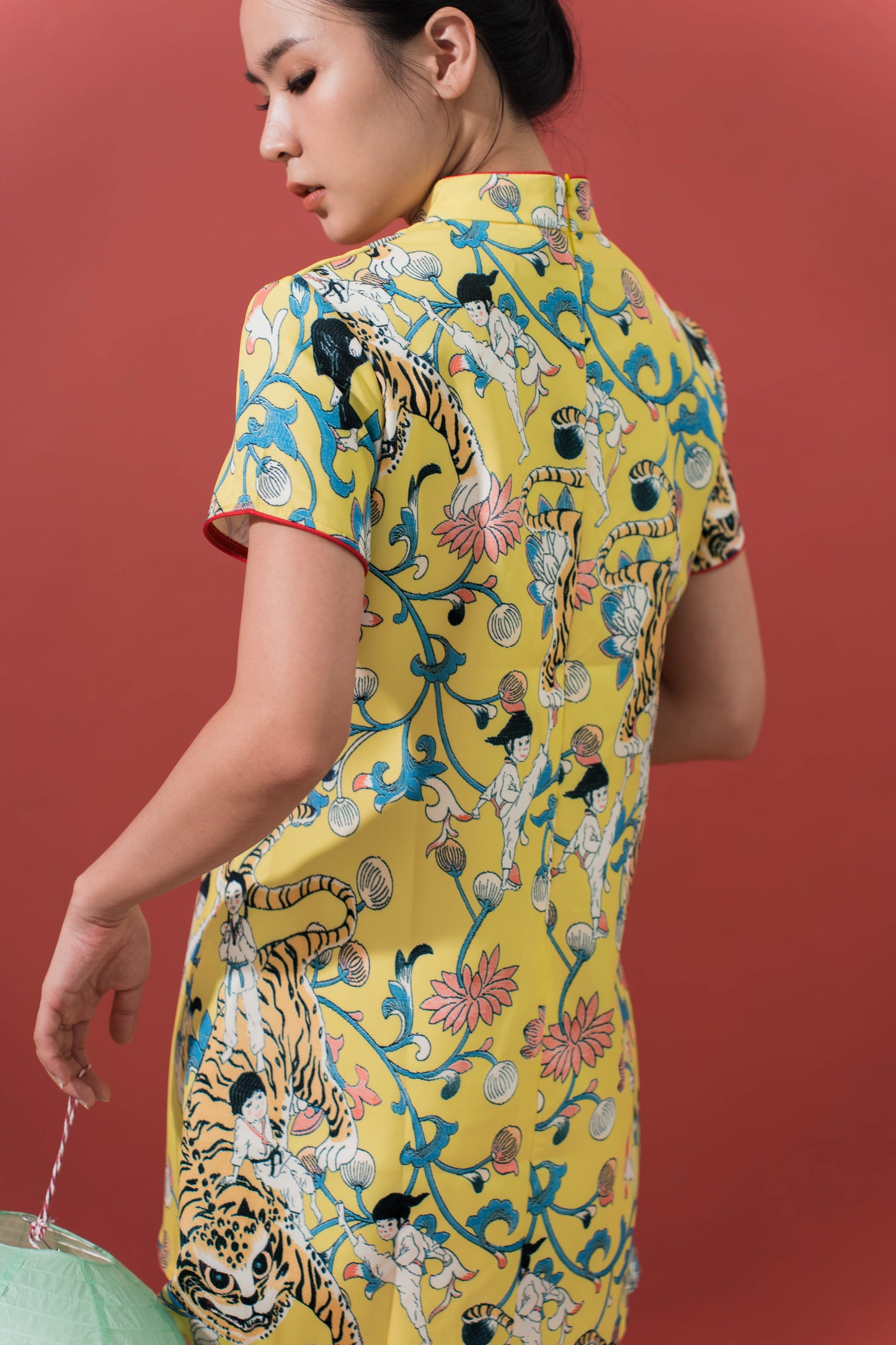 Yellow Carnival Cheongsam Dress