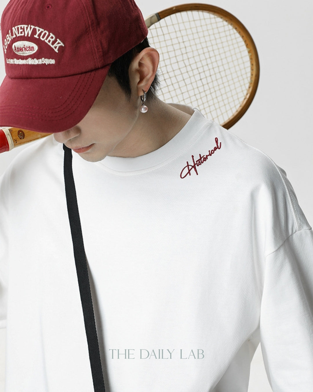 Historical Patchwork Short-Sleeve T-Shirt in White