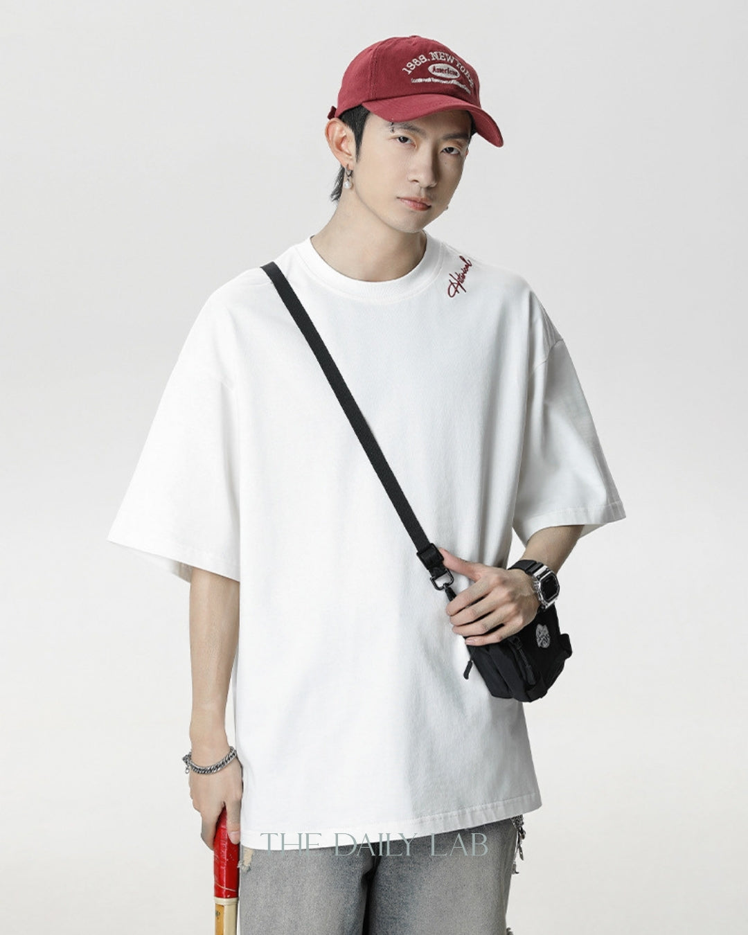 Historical Patchwork Short-Sleeve T-Shirt in White