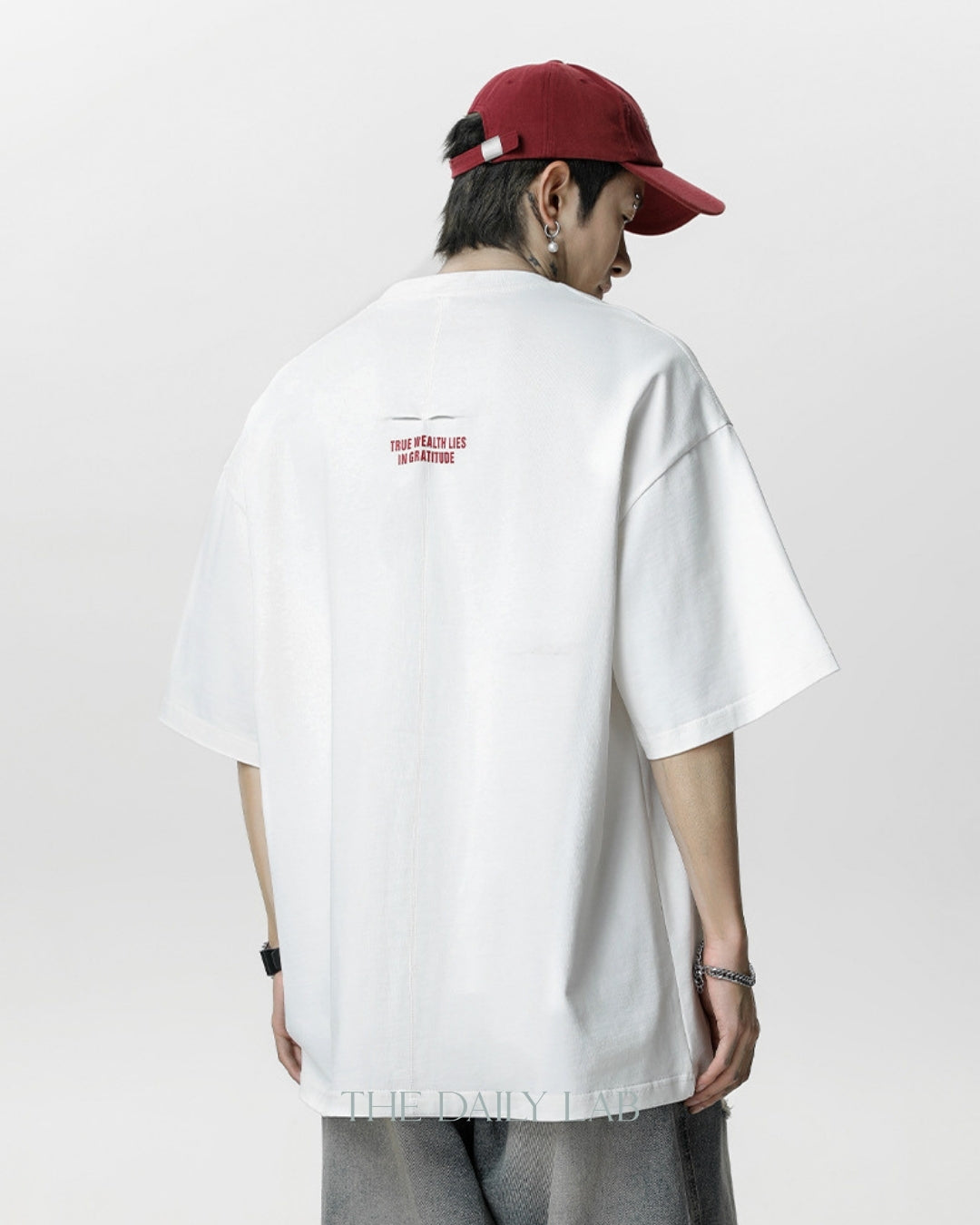 Historical Patchwork Short-Sleeve T-Shirt in White