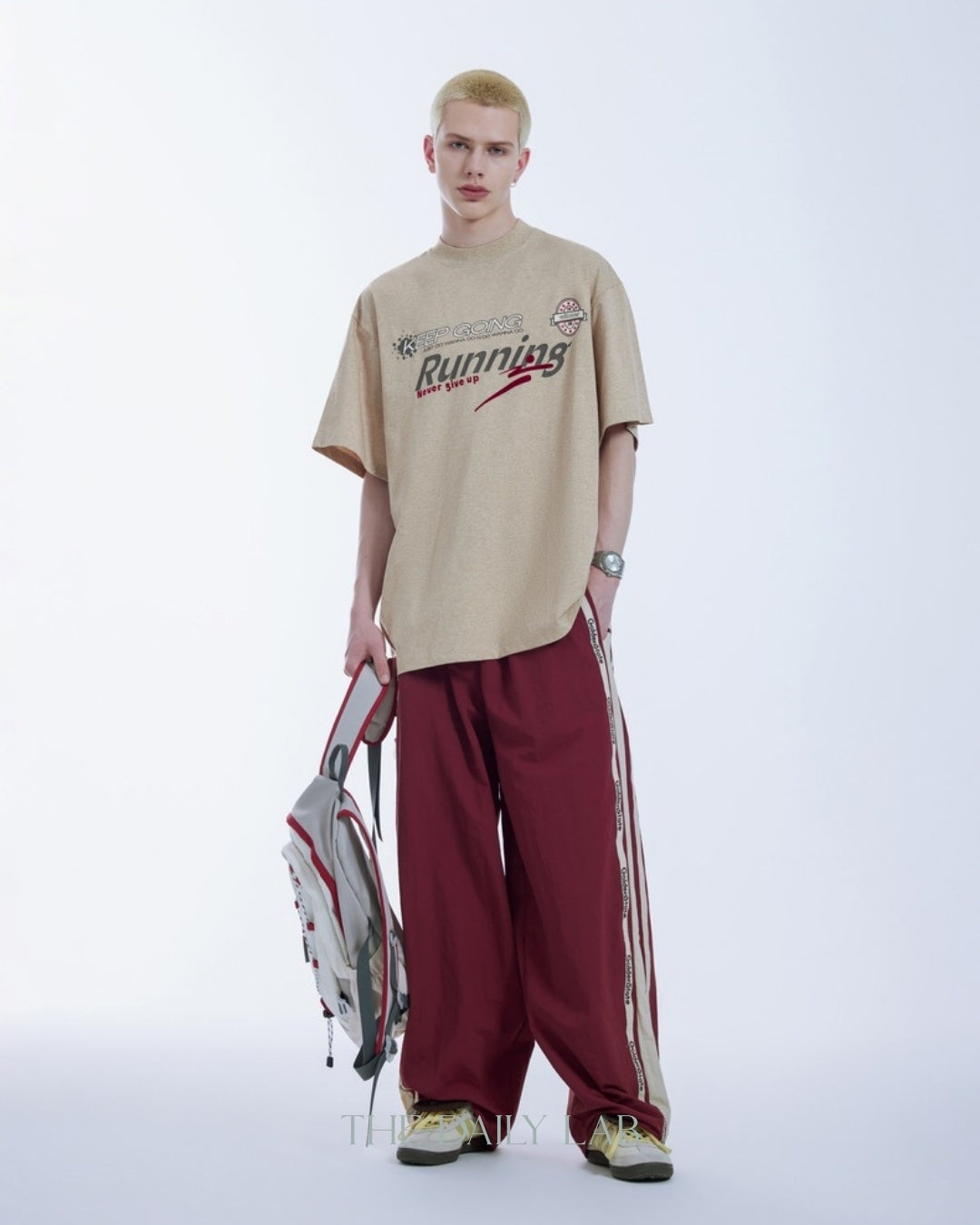 Retro Varsity Tee in Khaki