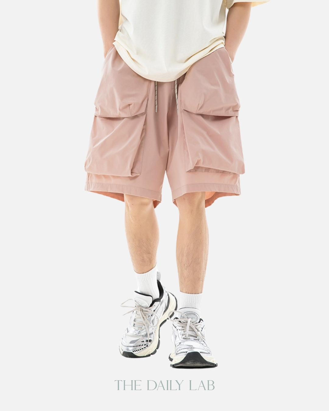 Large Pocket Cargo Shorts in Pink