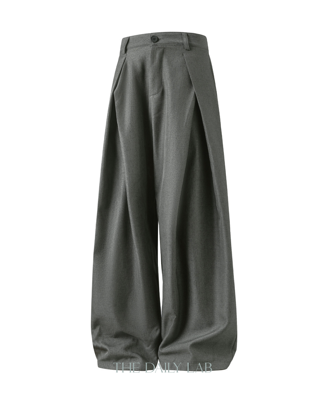 Cross-Pleated Pants In Grey