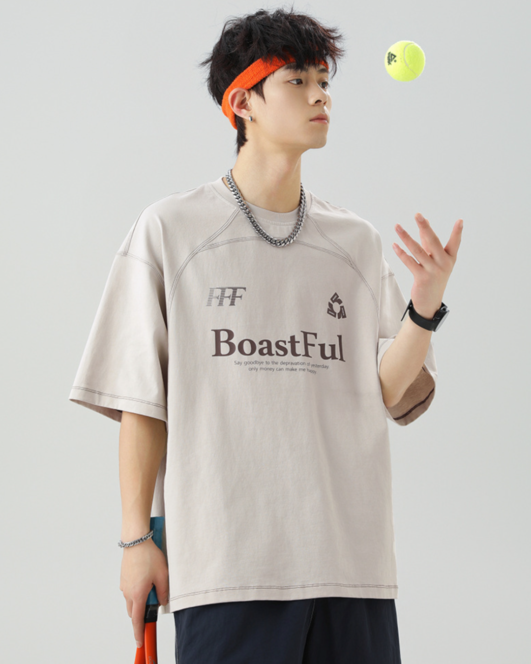 Boastful Cotton Tee in Khaki