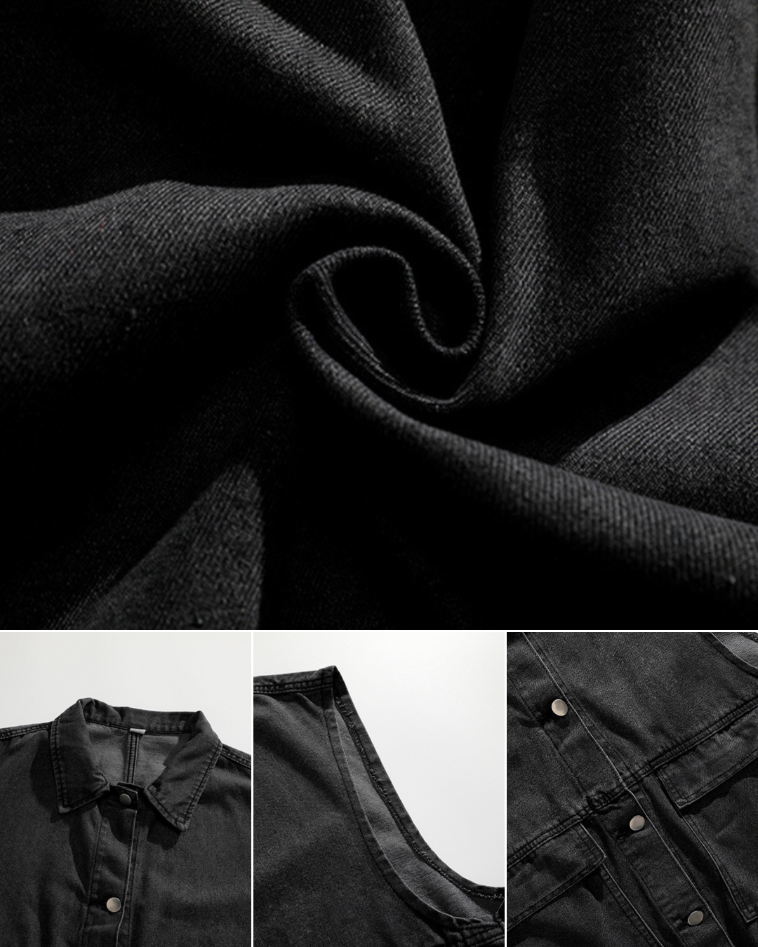 Denim Cargo Pocketed Vest