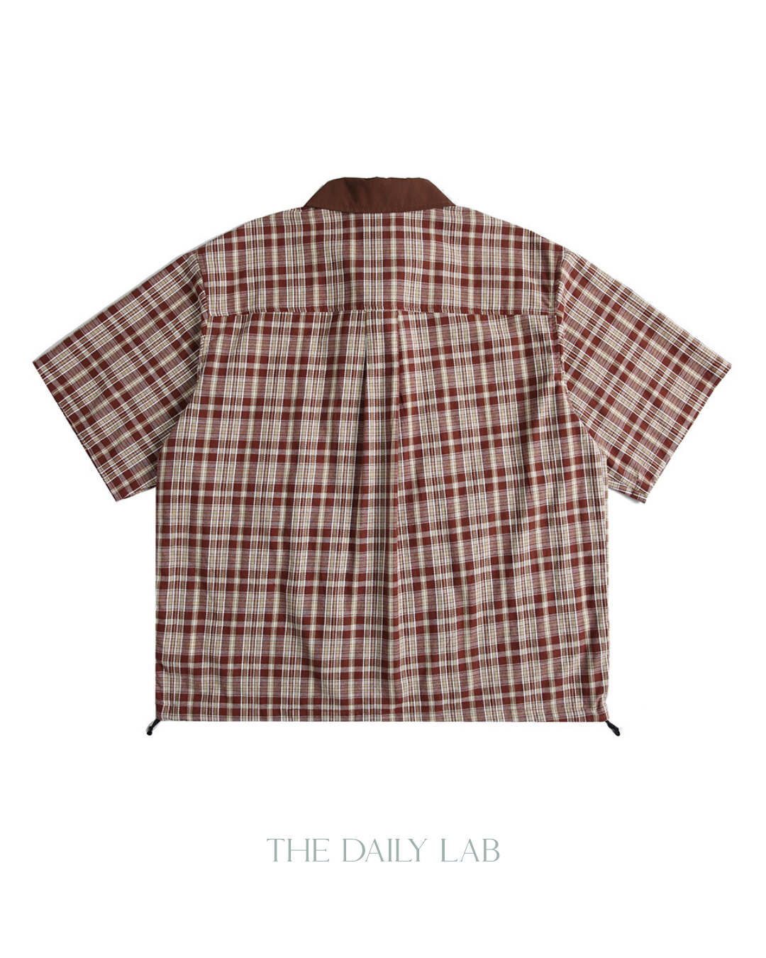 American Streetwear Patchwork Shirt in Brown