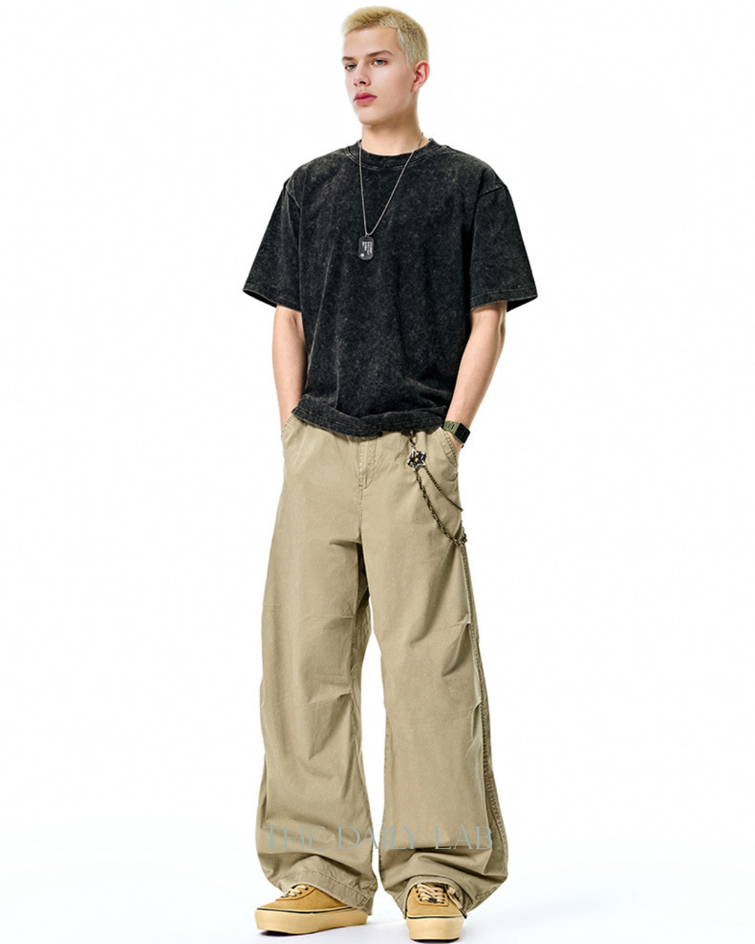 Heritage Drape Cargo Pants in Khaki