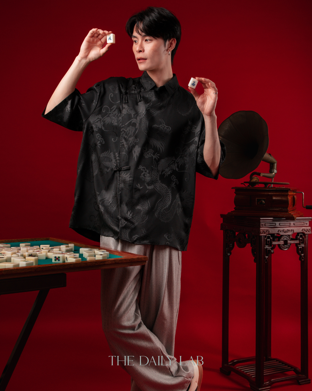 Shadow Dragon Tang Shirt in Black