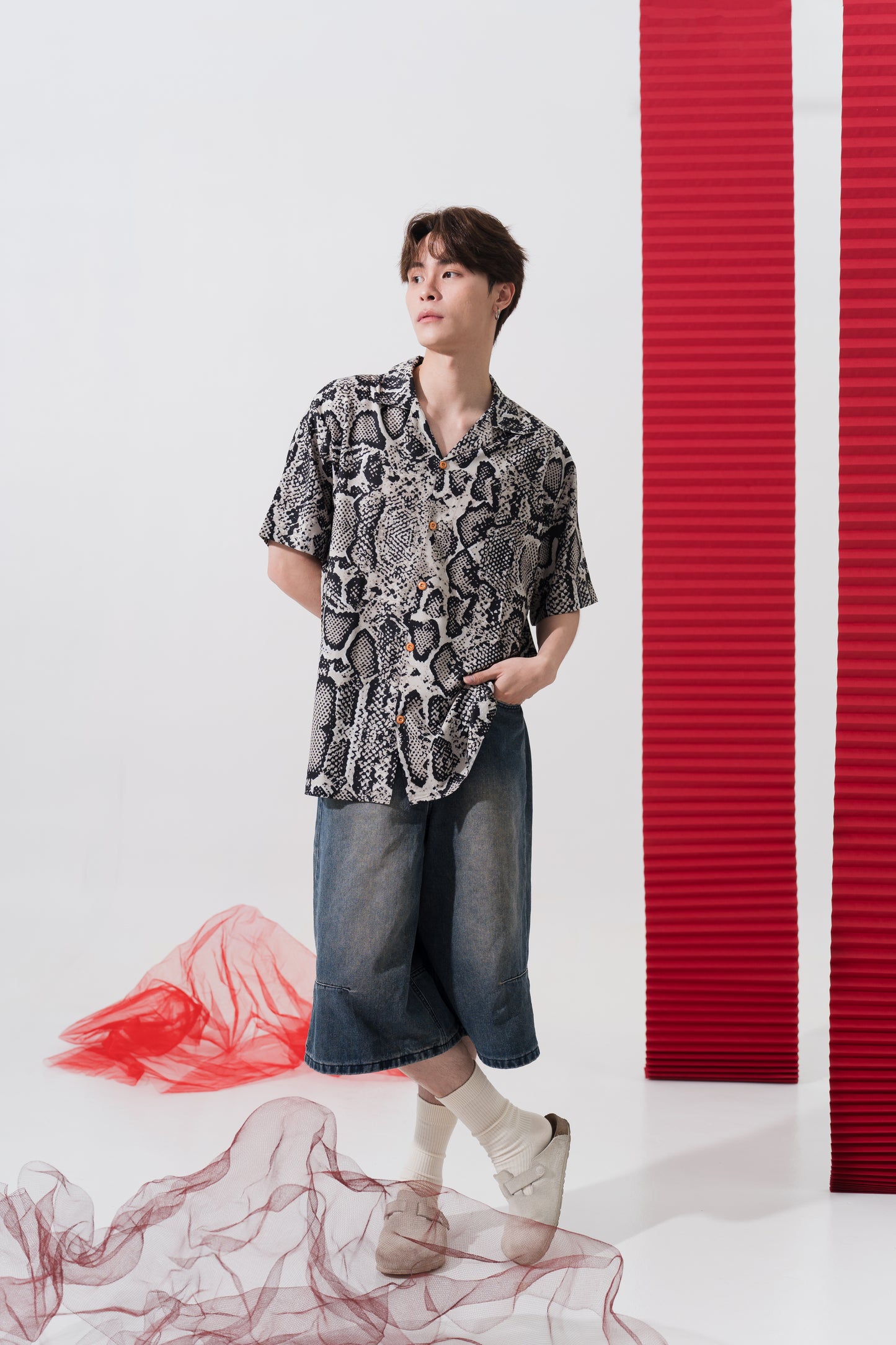 Vintage Snakeskin Oversized Shirt